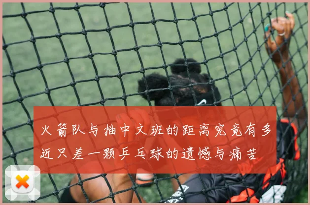 火箭队与抽中文班的距离究竟有多近只差一颗乒乓球的遗憾与痛苦